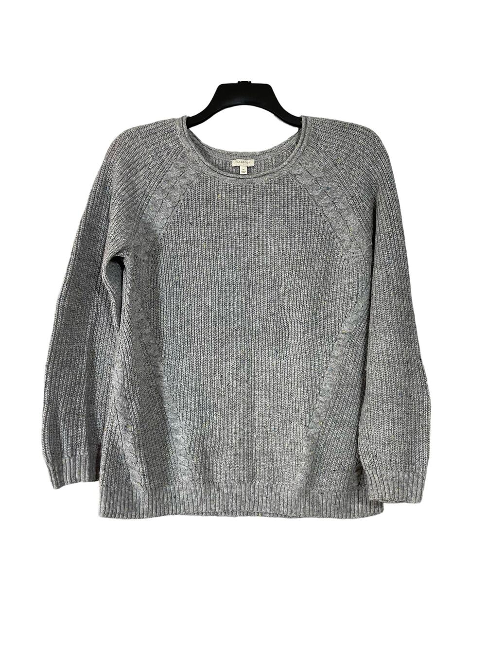 Talbots Women's Gray Rainbow Confetti Chunky Sweater - Size Medium - Cozycore